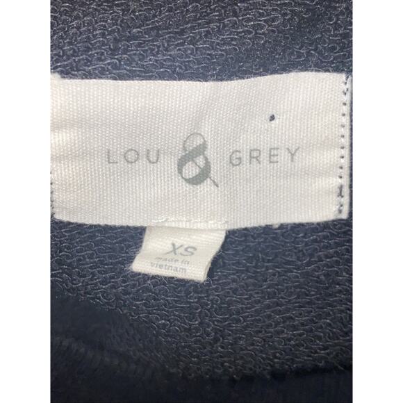 Lou & Grey for LOFT XS Sweatshirt Black Embroidered Skiers Skiing Top - Picture 7 of 8